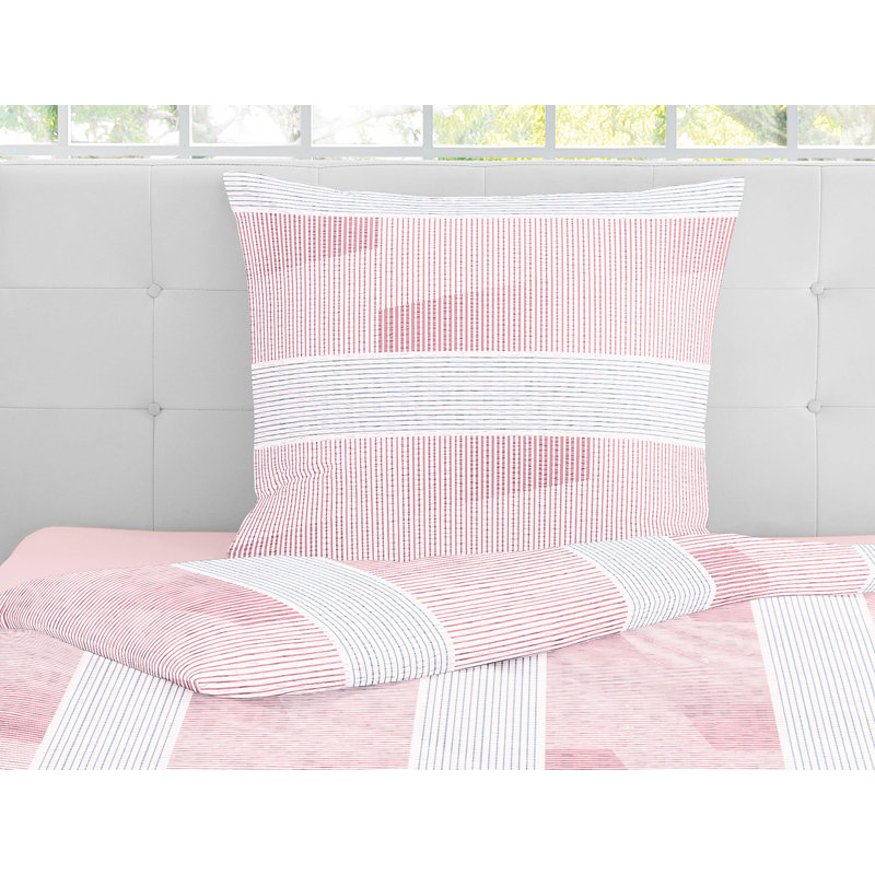 Calypso Duvet Cover Set, 155 x 220cm Duvet Cover + 1 Pillowcase , Pink