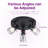 Flsnt 3-light Track Lighting Fixtures Ceiling, Matte Black Round Directional Ceiling Spotlight,for Living Room, Kitchen, Rotatable Heads, 24w, 3000k, 1350lm