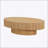 Handcrafted Ellipse Coffee Table, 43.7 Inch, Sturdy Pedestal Base, MDF for Living Room Elegance-527972815