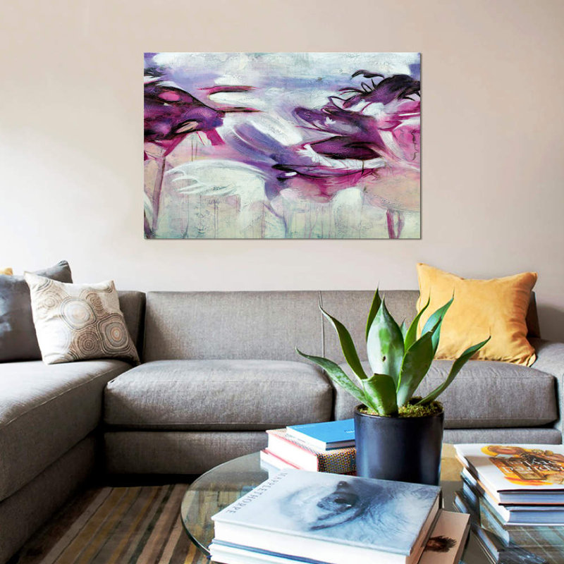 «Jardin Purpura I», impression sur toile, H 12 po x l 18 po x P 1,5 po, Toile tendue