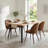 Shivani 5-Piece Modern Dining Set with 63'' Wavy-Edge Table and Upholstered Chairs-105491105-105491104