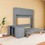 Grand lit escamotable peu encombrant avec rangement en bois, design moderne pour la maison