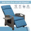 Fauteuil inclinable d'extérieur réglable avec table intégrée et osier résistant aux intempéries-501531250-501531253
