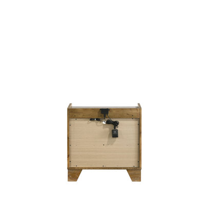 Table de chevet Garcia brun clair Aspen avec DEL et USB