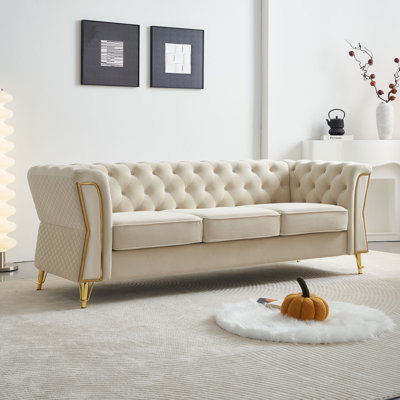 Elira 87.4'' Velvet Flared Arm Sofa
