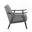 Casual Transitional Accent Chair 1Pc Grey Velvet Upholstery Solid Wood Frame Living Room Furniture