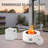 Outdoor Propane Fire Pit Table with Hidden Tank Storage-1558956012