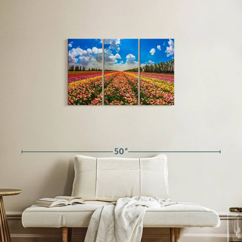 Champ de fleurs de kibboutz Alvord, H 20 po x l 33 po