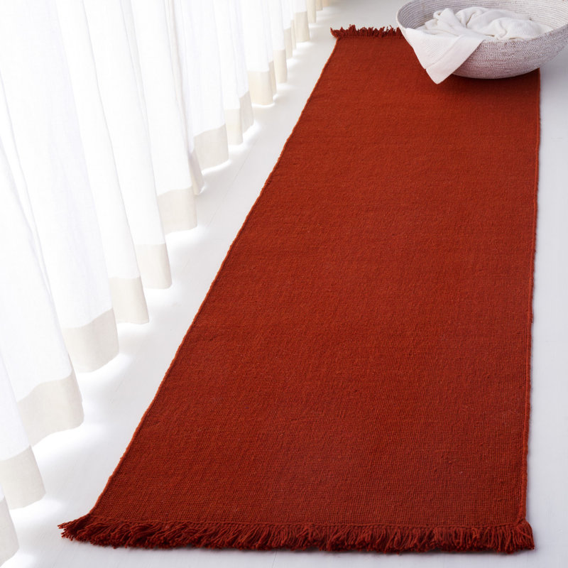 Tapis couleur rouille en laine / coton tissé à la main Lauren Ralph Lauren, Rectangle 4pi x 6 pi
