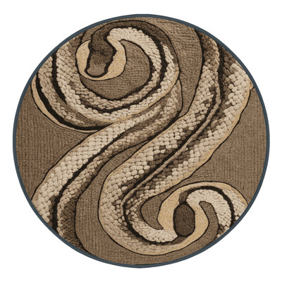  Washable African Egg eating Snake Wildlife Area Rug