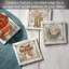 Ensemble de 4 sous-verres en pierre roulée Rosewood Ranch