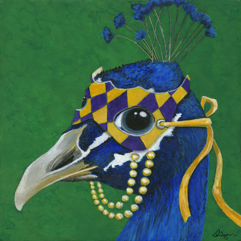 You Silly Bird - Tina - Wrapped Canvas Painting, 30cm H x 30cm W x 3.8cm D