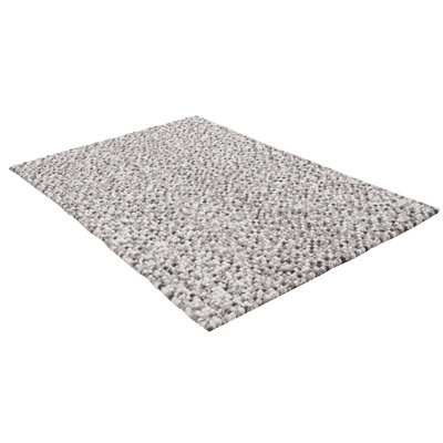 Lauge Hand Felted Wool Beige Rug