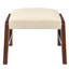 37cm Wide Faux Leather Solid Colour Footstool Ottoman-105527974