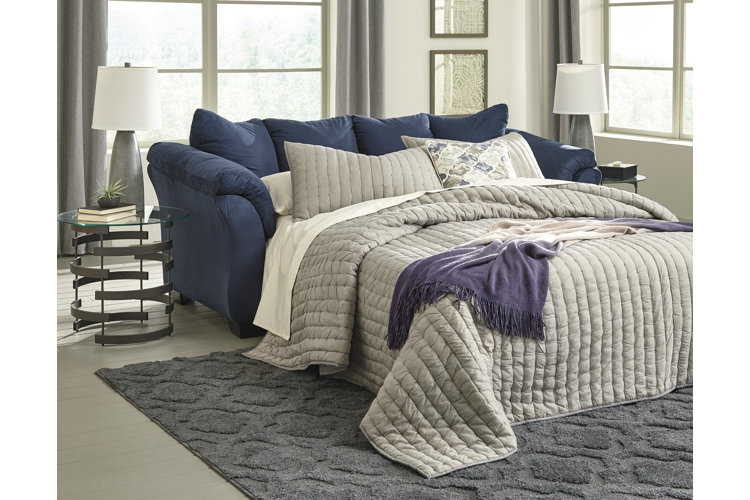 blue sofa bed