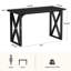 Table de bar industrielle de 55 po avec pieds en métal robustes, table de salle à manger à hauteur de comptoir pour petit espace, salle à manger, cuisine
