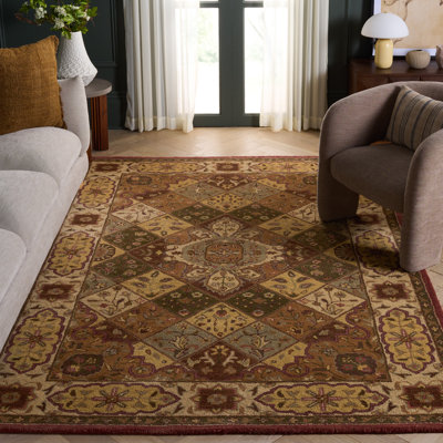 Tapis oriental en laine / coton / latex touffeté à la main Wahcheechee