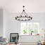 Turco 12 - Light Wagon Wheel Chandelier-127254407