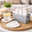 Wood 6 Piece Coaster Set With Holder
