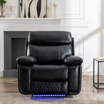 Heaney 40.1" Wide Faux Leather Power Home Theater Recliner