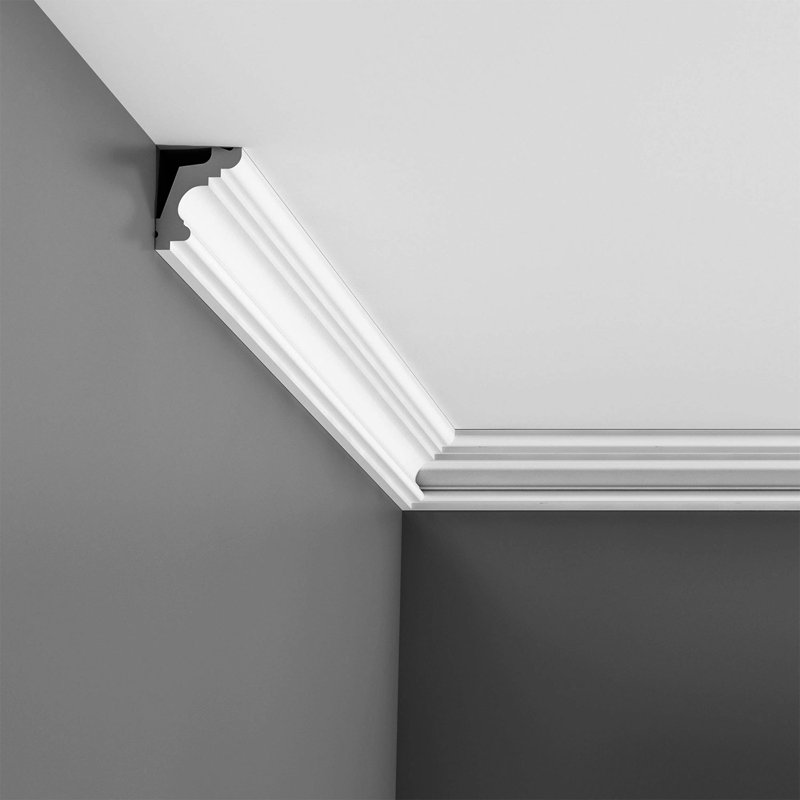 78-Inch White Polyurethane Crown Moulding
