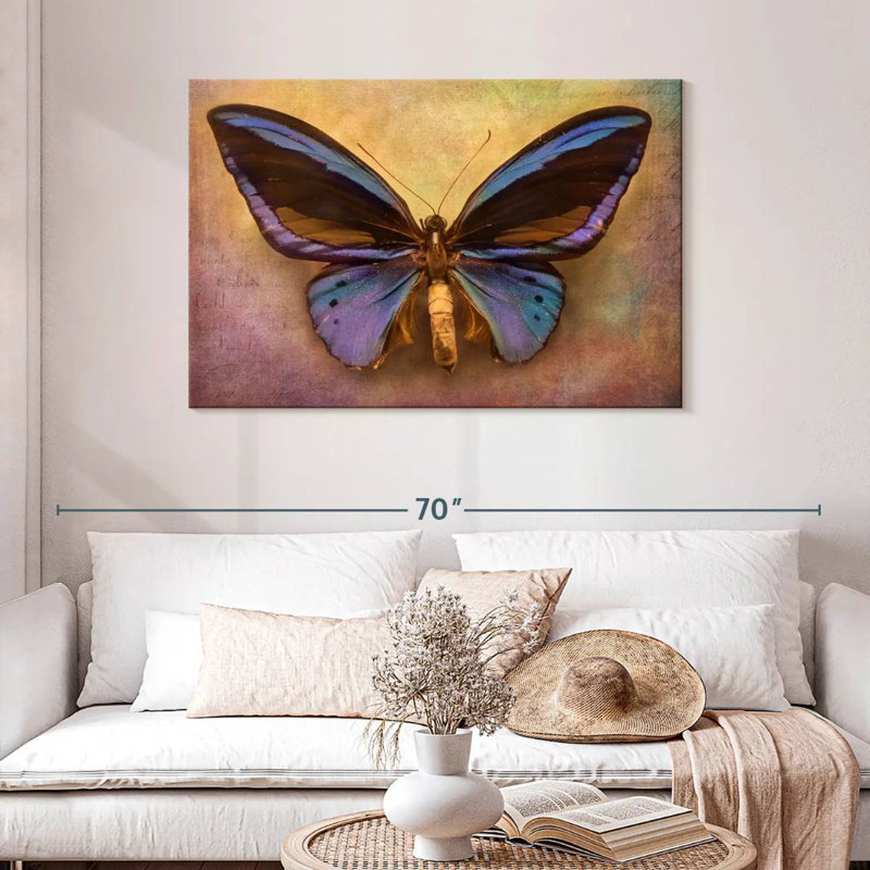 Brampt Purple Butterfly, 30" H x 45" W