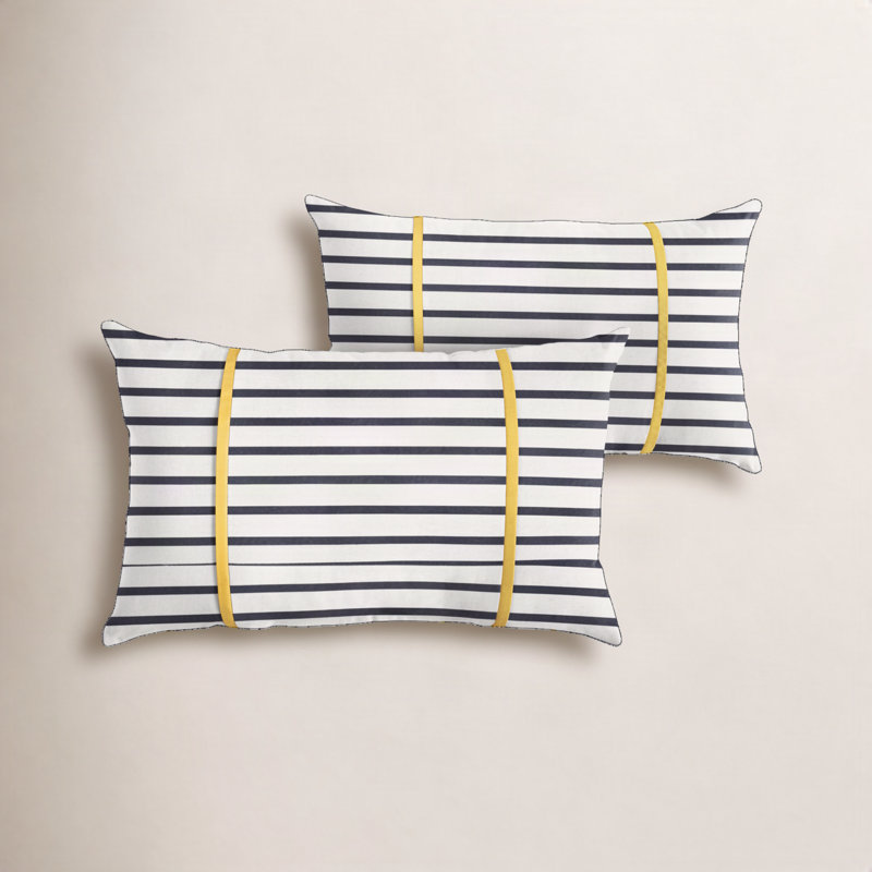 Housse et insert de coussin rectangulaire Stonebrook, 12 po x 18 po, Jaune