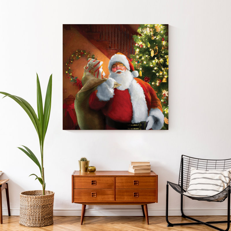 «Santa Gets Ready», impression sur toile tendue