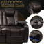 Fauteuil inclinable électrique de 124,4 po pour 4 personnes avec nappa de grain supérieur, relaxation entièrement réglable, charge intelligente, éclairage à DEL RVB dynamique, CAFÉ