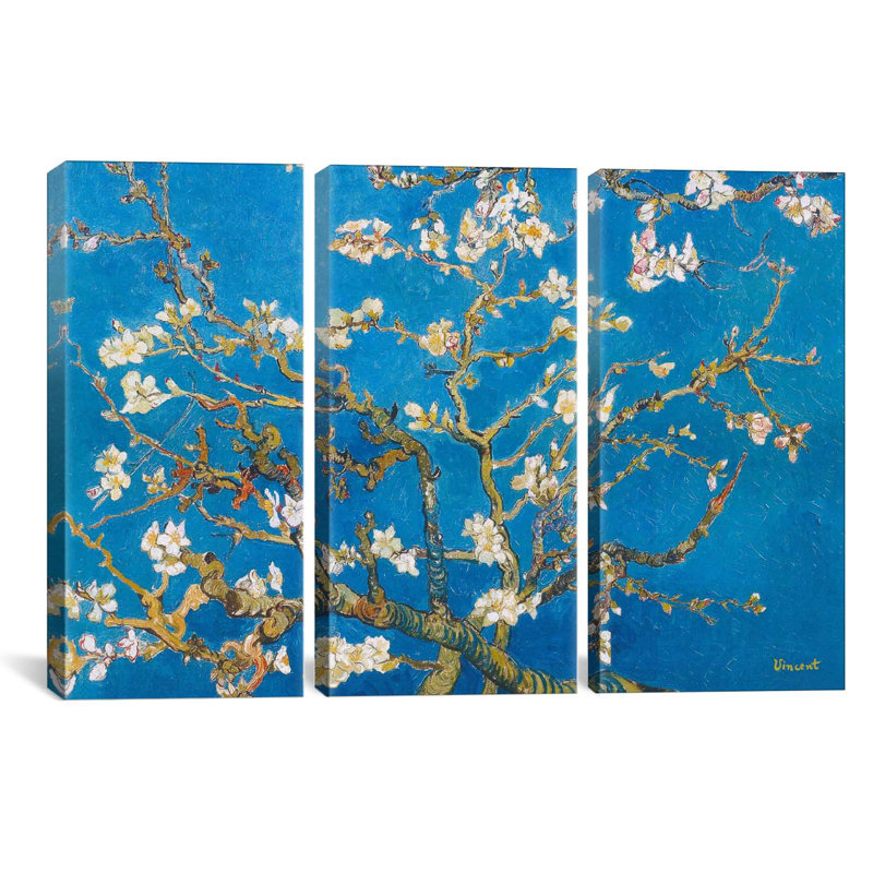 Almond Blossom by Van Gogh Canvas Print, H 12 po x l 18 po x P 0,75 po