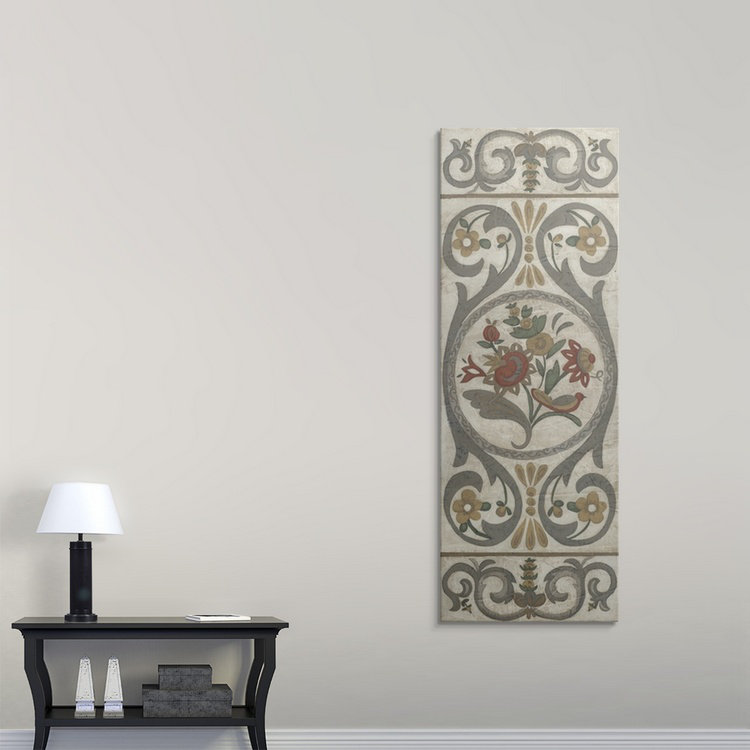 « panel i », zarris chariklia, impression Tudor Rose, H 60 po x l 20 po x P 1,25 po, Toile