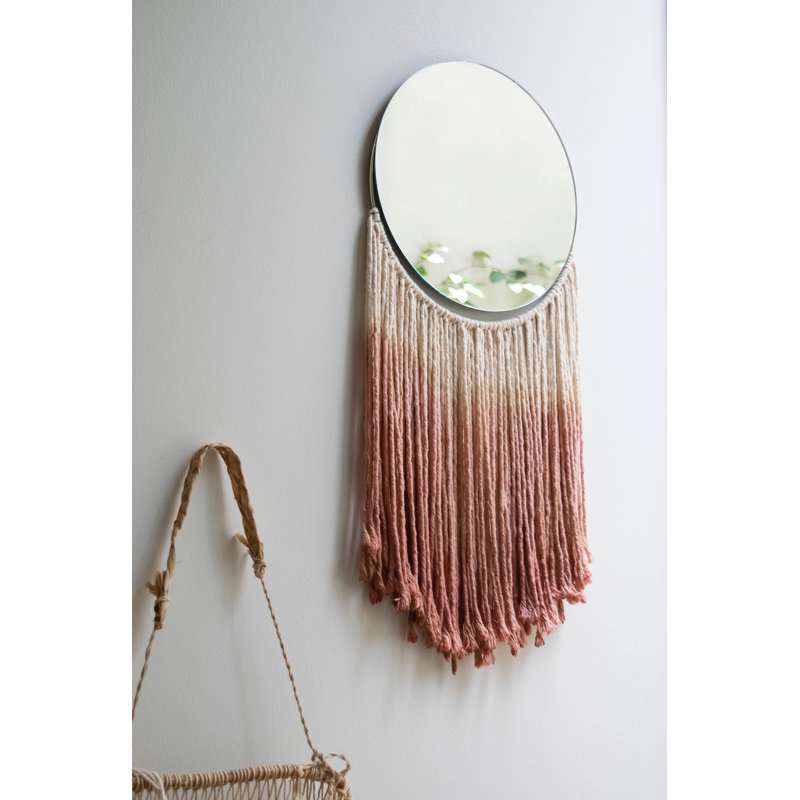Asymmetrical Wall Mirror, Pink