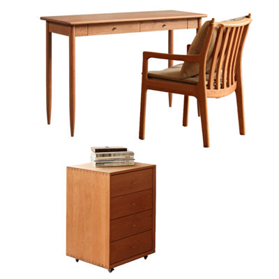 Bureau en bois massif de cerisier simple Simple Home
