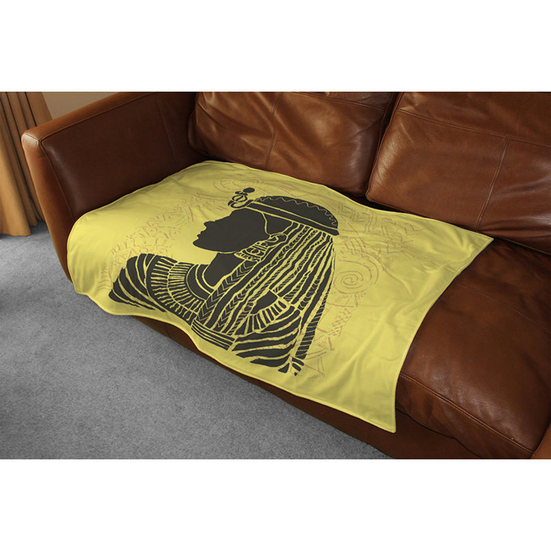 Couverture pour femmes égyptienne, 65 po x 80 po, Jaune