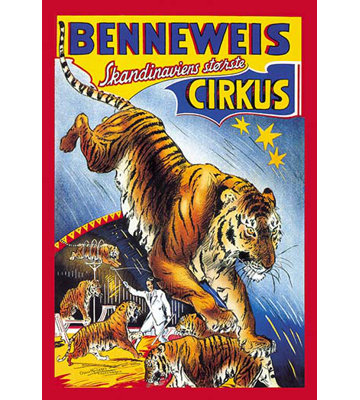 Publicité rétro benneweis cirque par oscar knudsen
