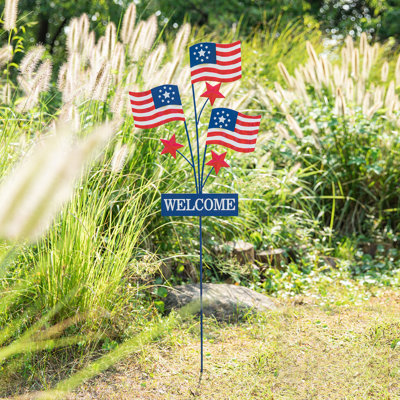 Piquet de jardin patriotique / drapeaux Americana