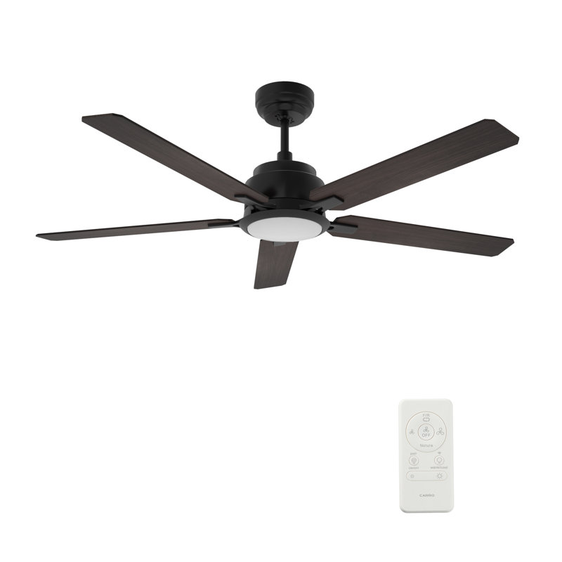 Ventilateur de plafond standard intelligent à 52 pales 52 pouces avec télécommande et ensemble d'éclairage Magdline inclus.