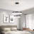Imma 2 Rings Dimmable LED Tiered Chandelier
