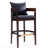 Lorello Upholstered Counter Stool with Solid Wood Frame