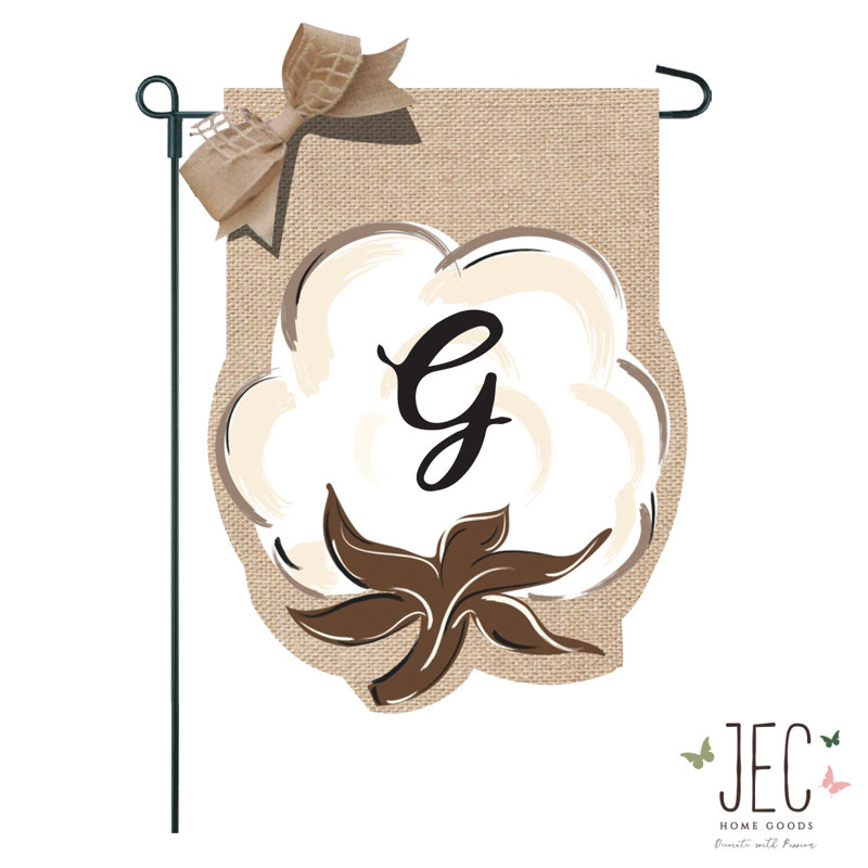 Drapeau de jardin en coton 2 côtés 1 pi 6 po x 1 pi, G