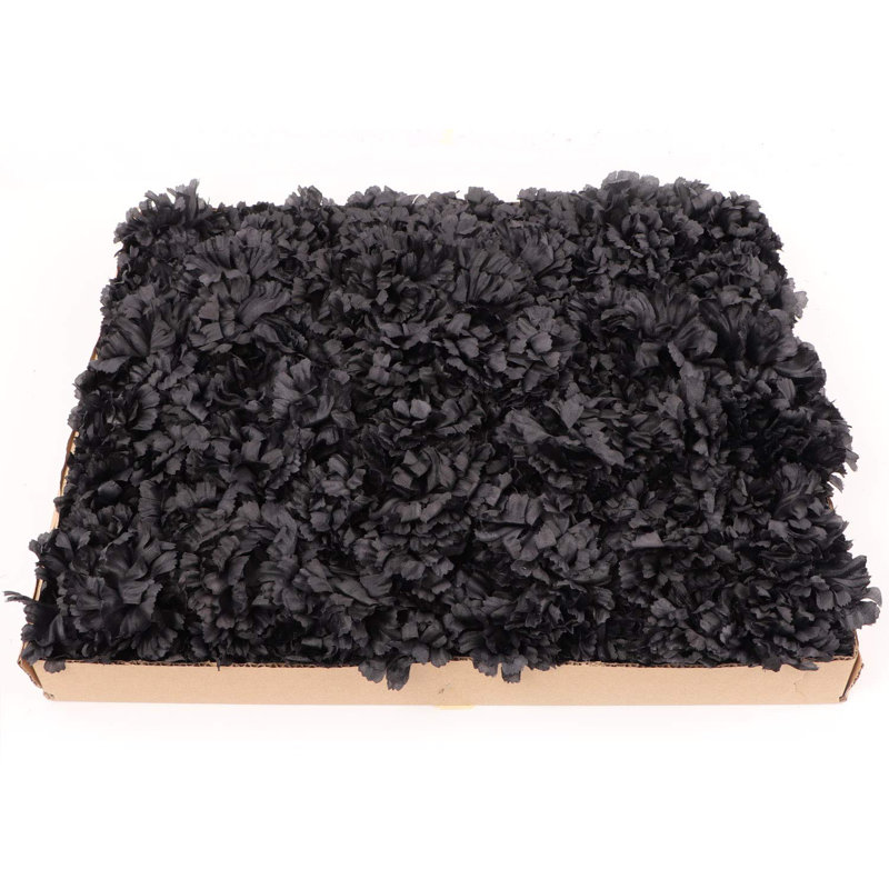 Pot de fleurs en soie, Noir