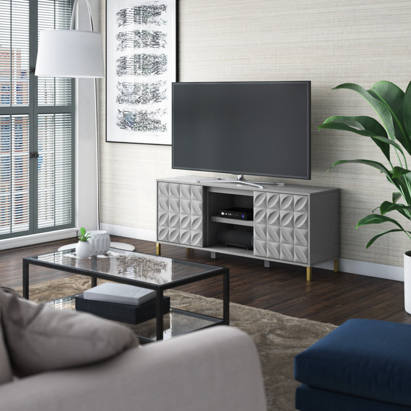 Carrieann TV Stand for TVs up to 65", Gray