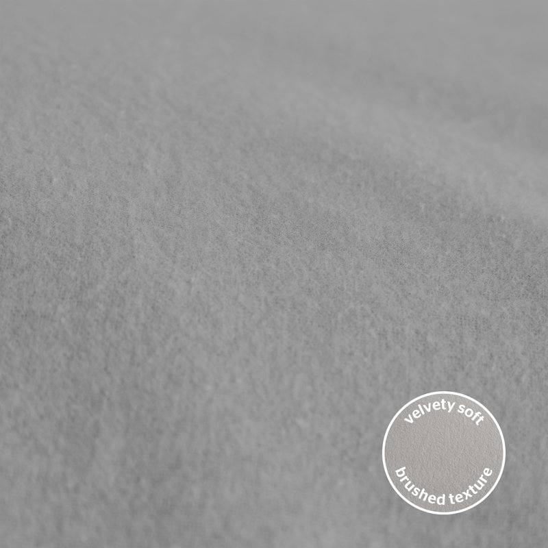 Silentnight Brushed Cotton Fitted Sheet, Kingsize (5'), Silver