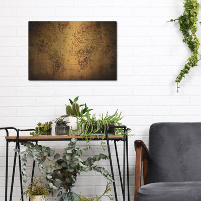 Vintage Map', Metal Wall Art