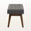 Banc capitonné en tissu gris foncé Coogee, H 17,72 po x l 42,99 po x P 15,98 po-838997730