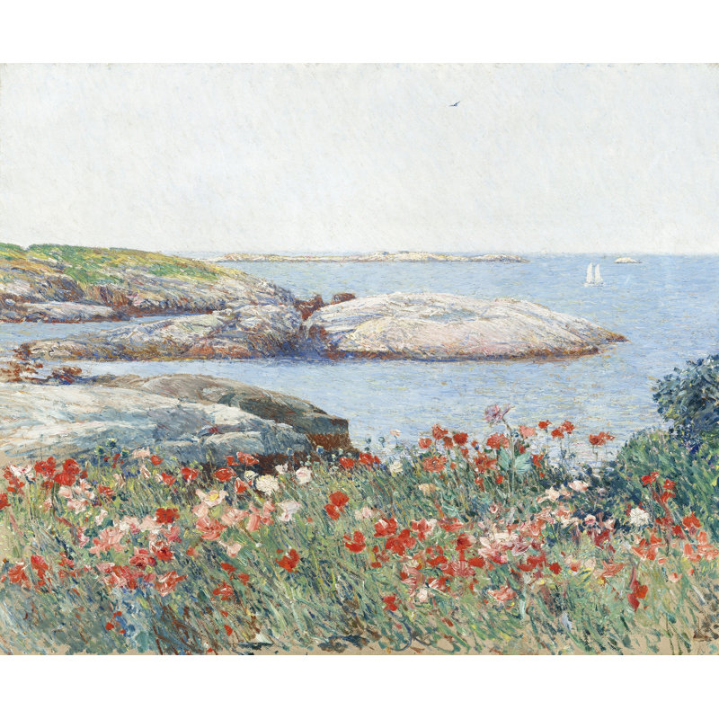 Reproduction d'art sur toile Rocky Shore Blossoms, H 20 po x l 30 po