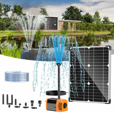 Pompe à eau solaire 20W et ensemble de fontaine pour les étangs extérieurs