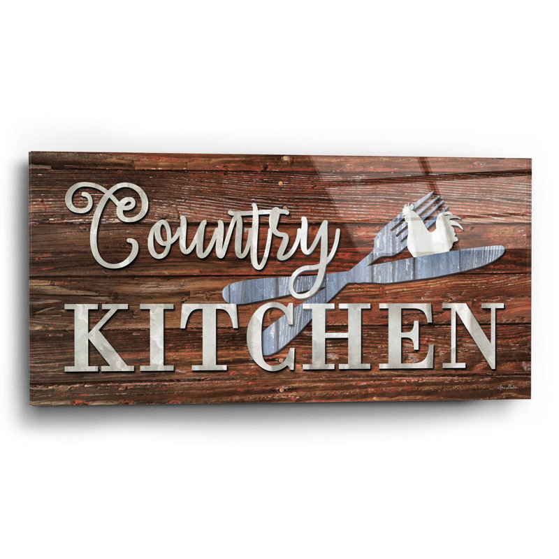«Country Kitchen» par Lori Deiter, art mural en verre acrylique, H 12 po x l 24 po x P 0,2 po