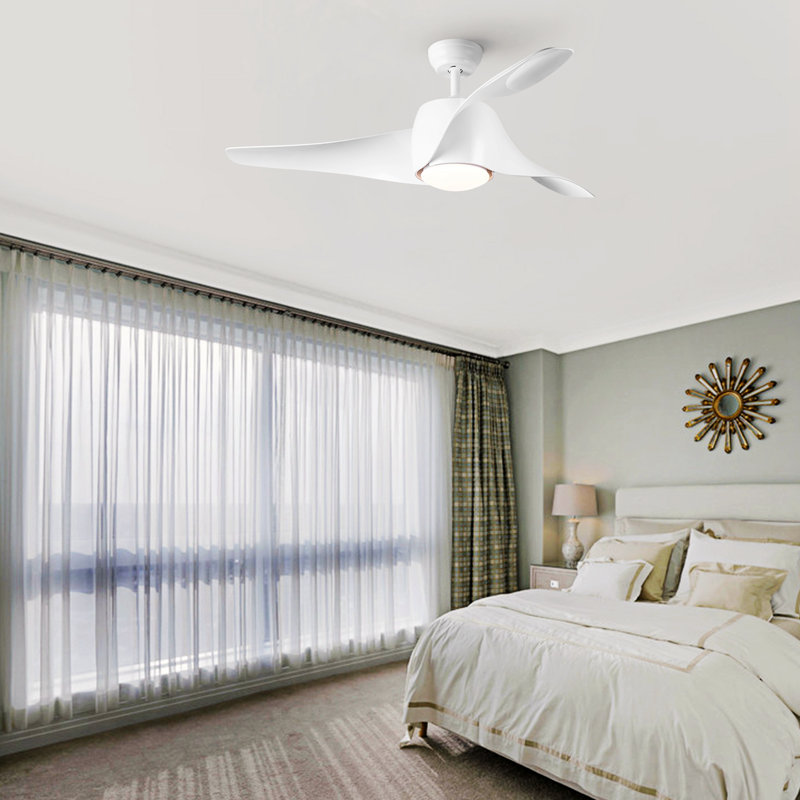 Ventilateur de plafond à DEL de 51,96 po avec télécommande et ensemble d'éclairage inclus