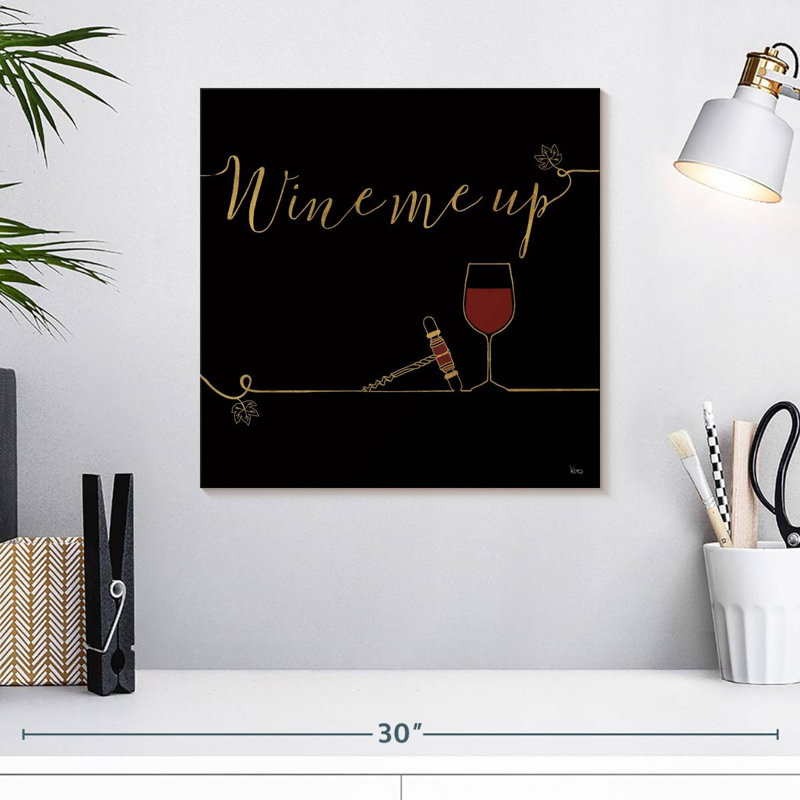 Tergel Underline Wine II noir, H 16 po x l 16 po